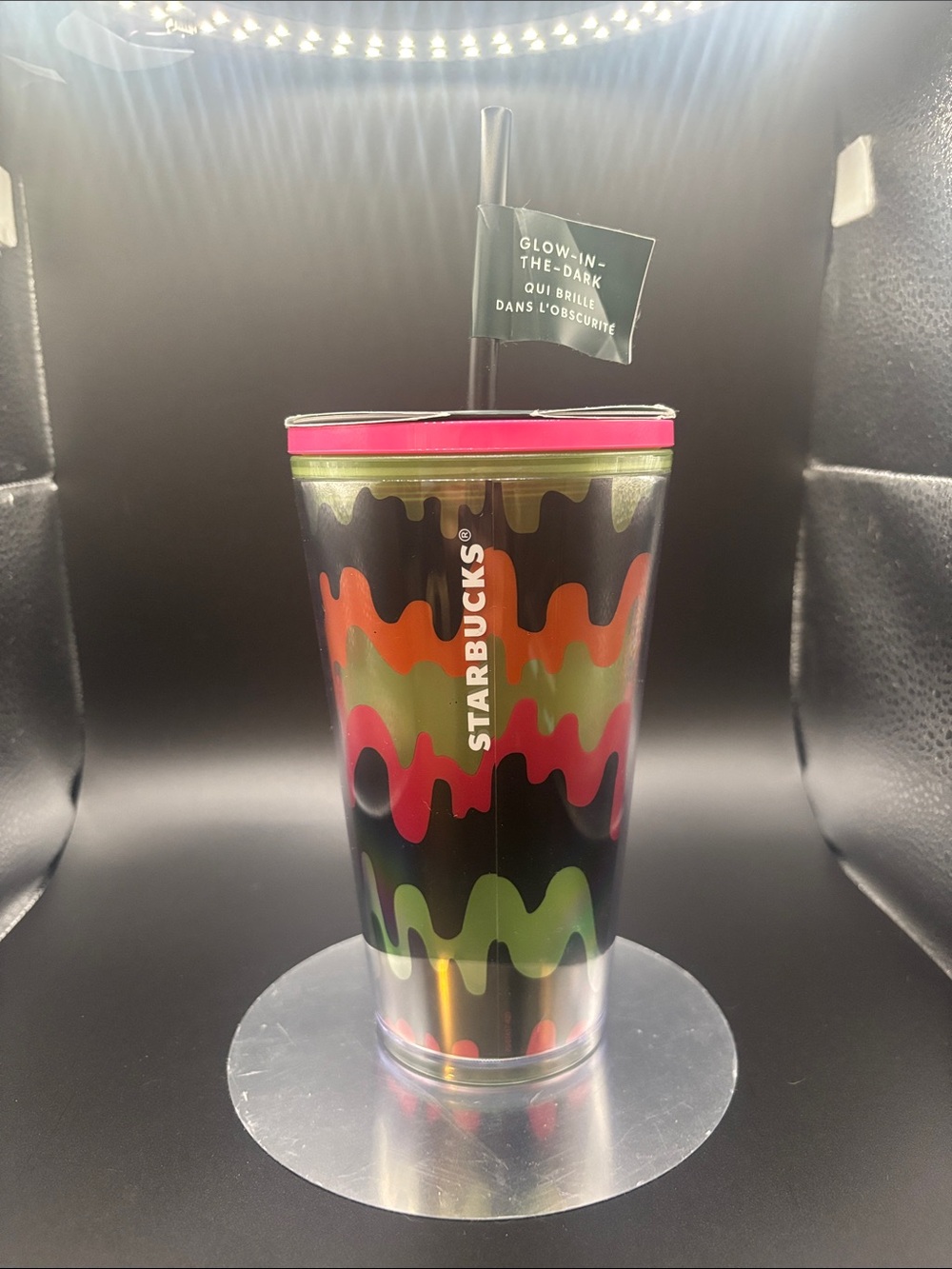 NWT! Starbucks Glow in the Dark Halloween 16oz Tumbler with stickers
